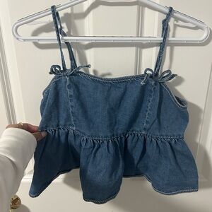 american eagle denim tank